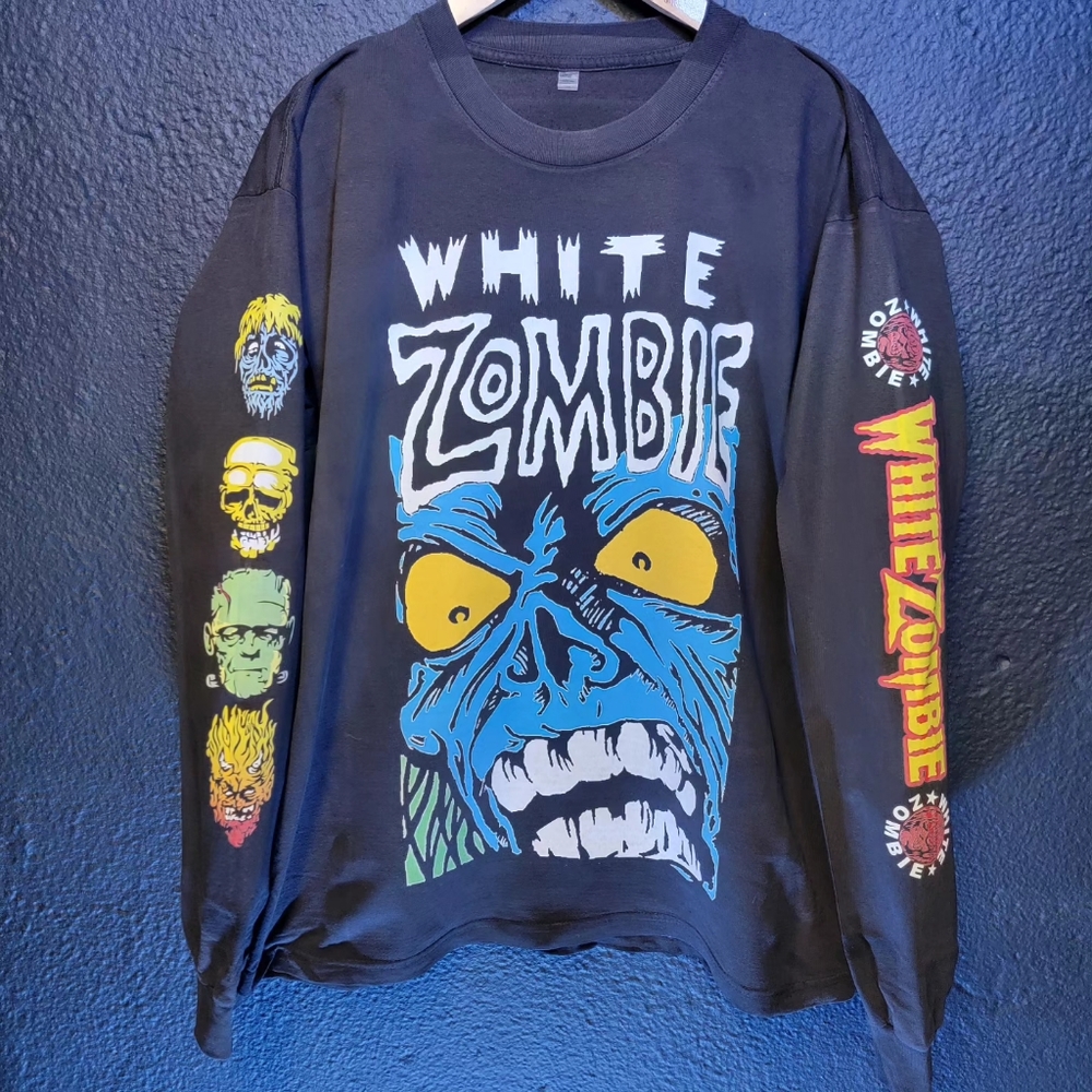 Custom White Zombie Long Sleeve